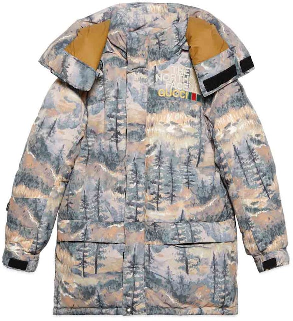 Anger frimærke Slagter Gucci x The North Face Padded Jacket Forest Print - FW21 Men's - US