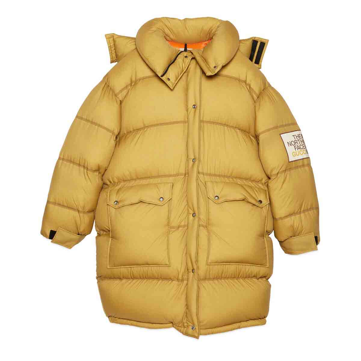 Gucci x The North Face Padded Jacket Khaki Men's - FW21 - GB