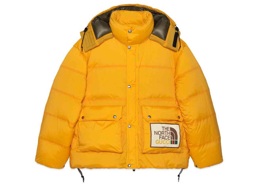 Pre-owned Gucci X The North Face Padded Jacket Yellow