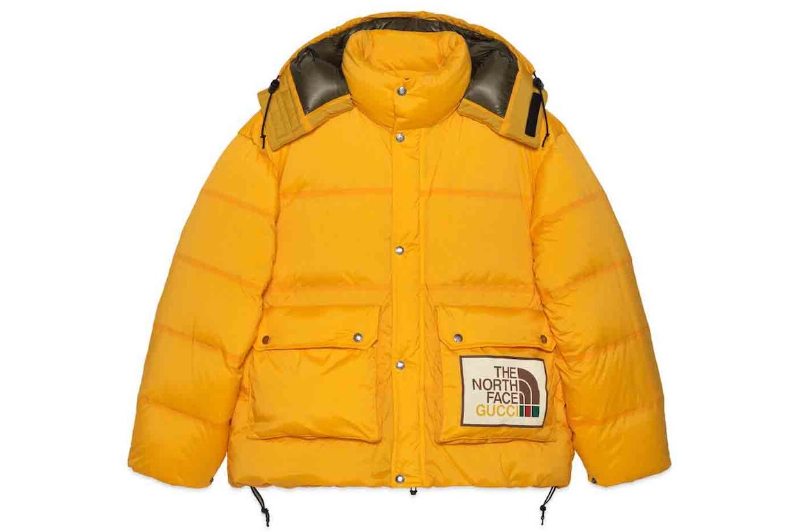 Pre-owned Gucci X The North Face Padded Jacket Yellow