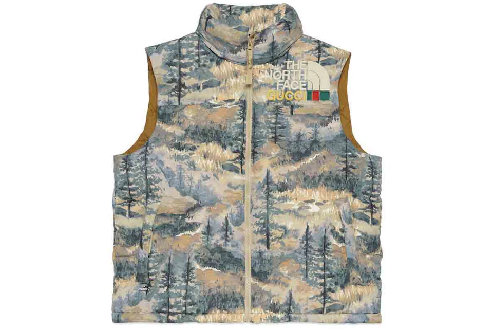 Gucci x The North Face Padded Vest Forest Print