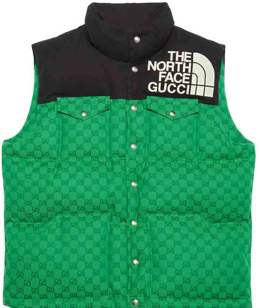 paddestoel item Lionel Green Street Gucci x The North Face Padded Vest Green/Black - FW21 Men's - US
