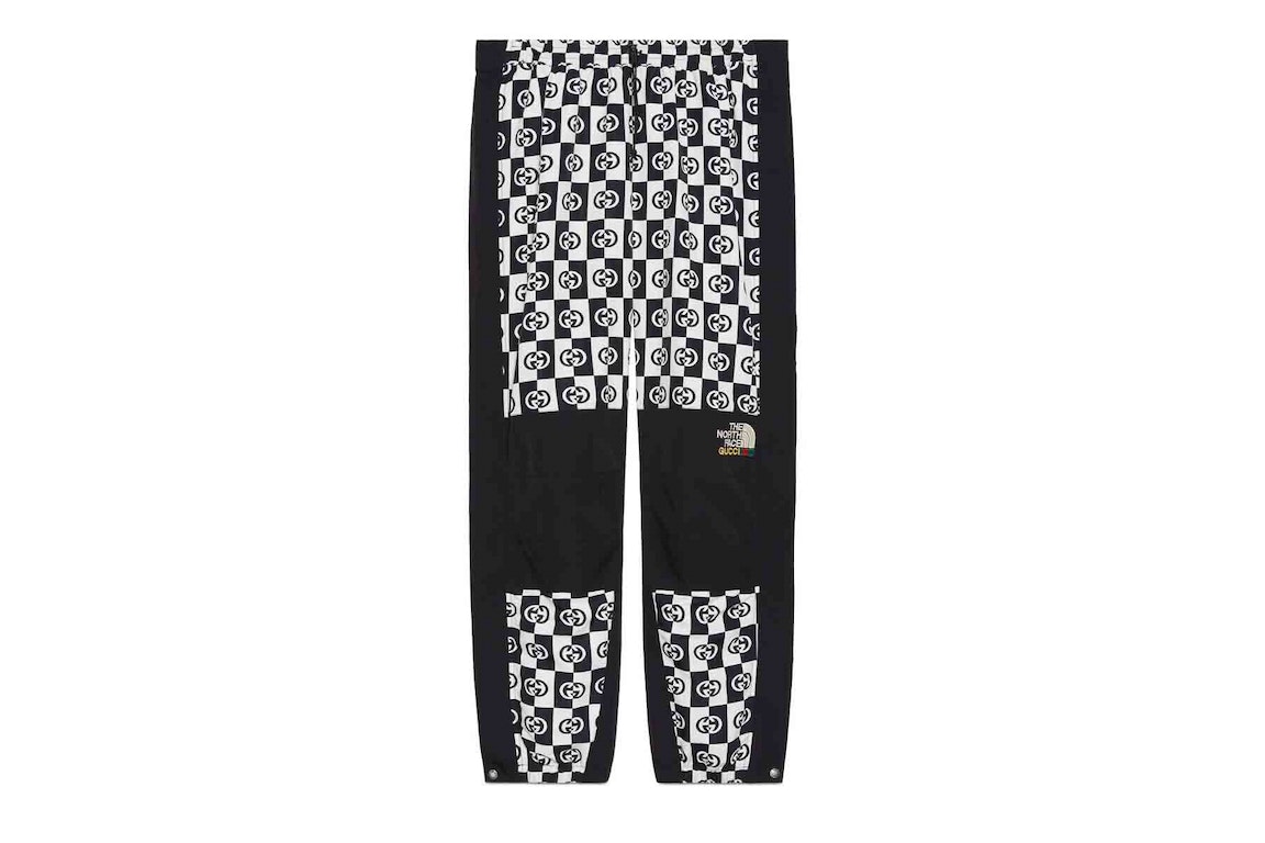 Pre-owned Gucci X The North Face Pant Ivory/black Checkered