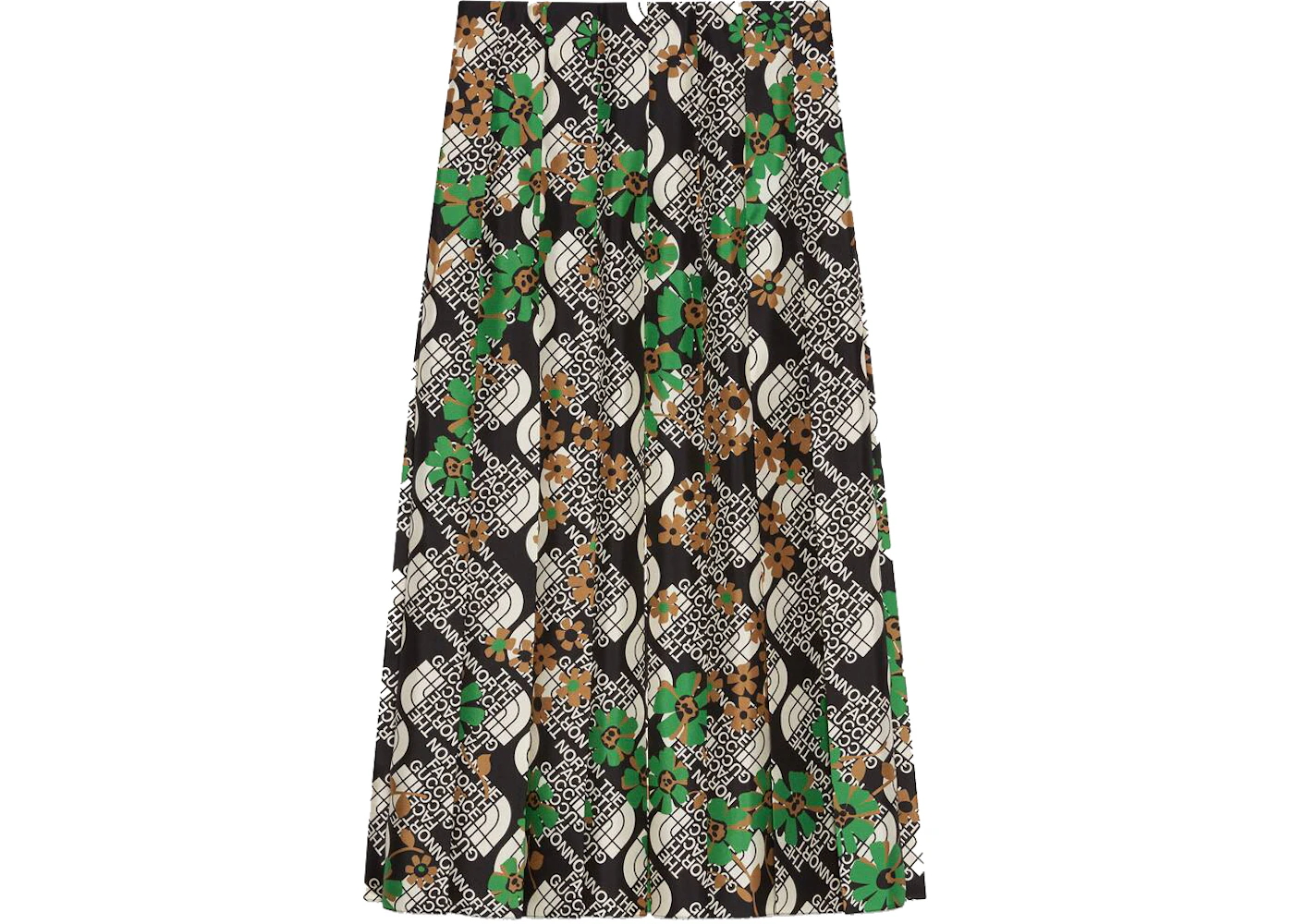 Gucci x The North Face Pleated Silk Skirt Multicolor - SS21 - US