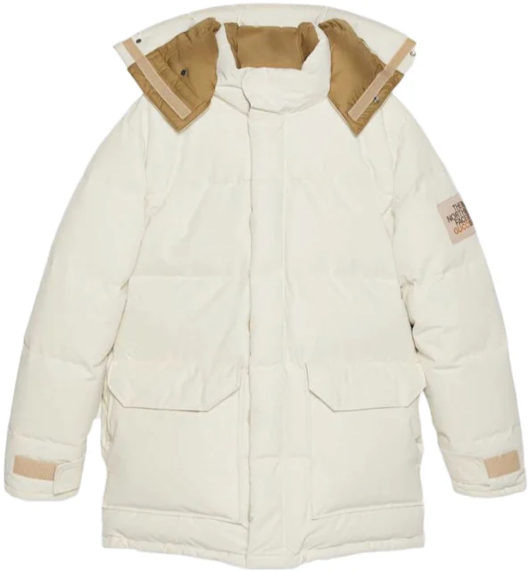 Gucci x The North Face Puffer Jacket Cream Men's - SS21 - GB