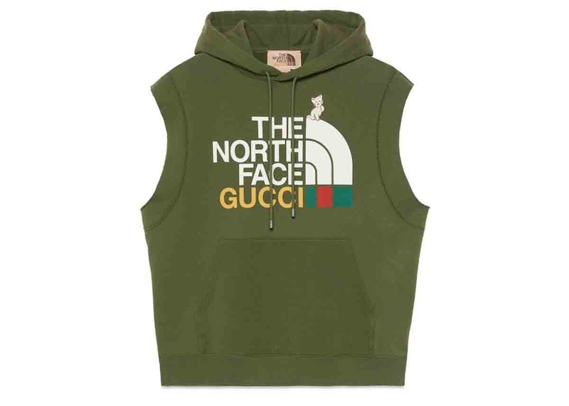 Gucci x The North Face Sleeveless Sweatshirt Green Men's - FW21 - US