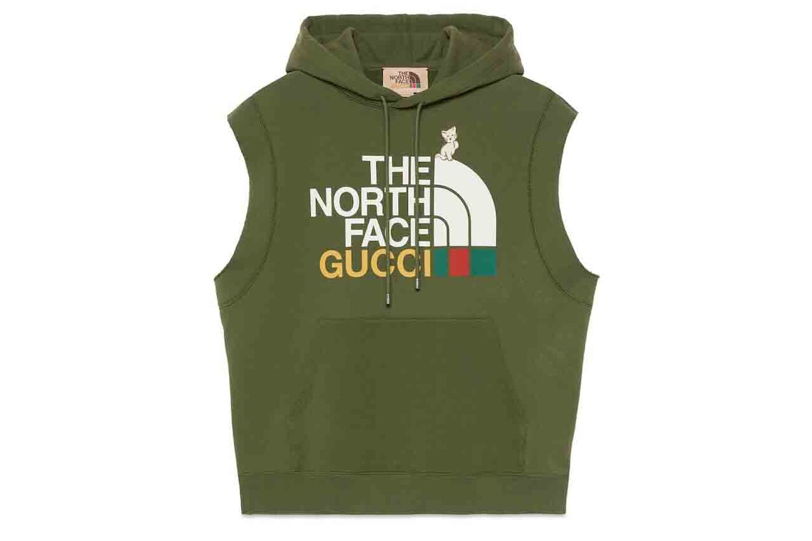 Pre-owned Gucci X The North Face Sleeveless Sweatshirt Green