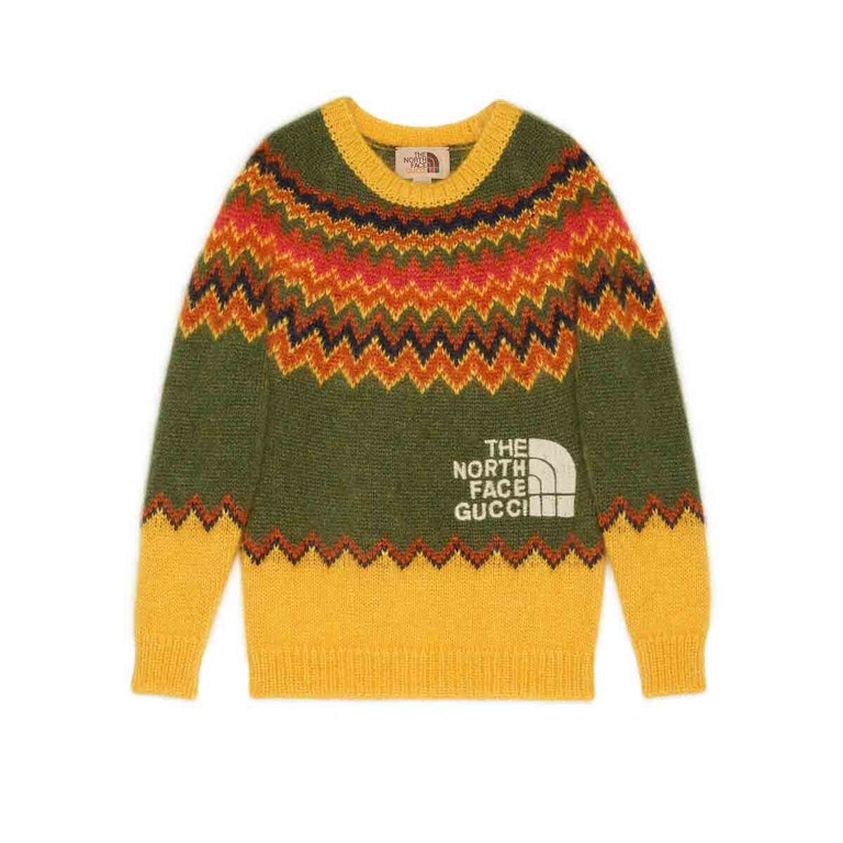 Pre-owned Gucci X The North Face Sweater Yellow/green