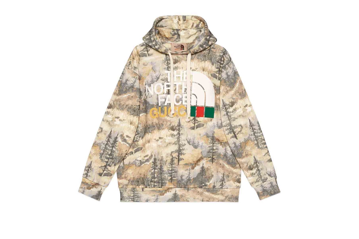 Pre-owned Gucci X The North Face Sweatshirt Forest Print