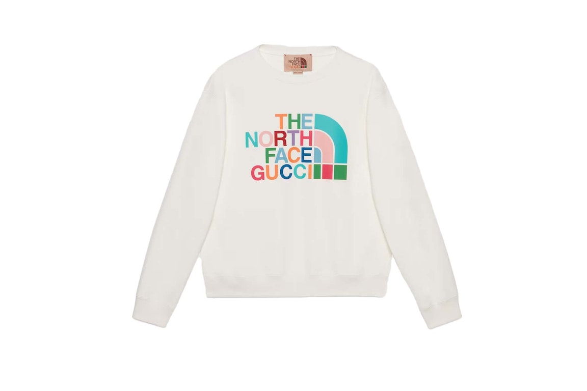 Pre-owned Gucci X The North Face Sweatshirt Ivory/multicolor