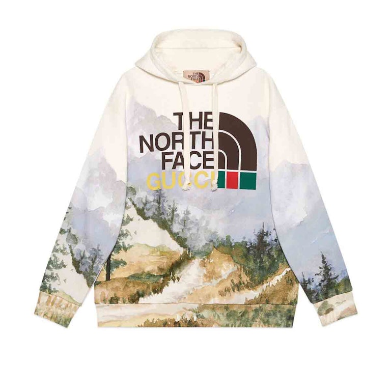 Pre-owned Gucci X The North Face Sweatshirt Trail Print