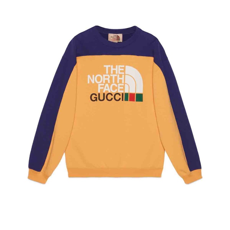Pre-owned Gucci X The North Face Sweatshirt Yellow/blue