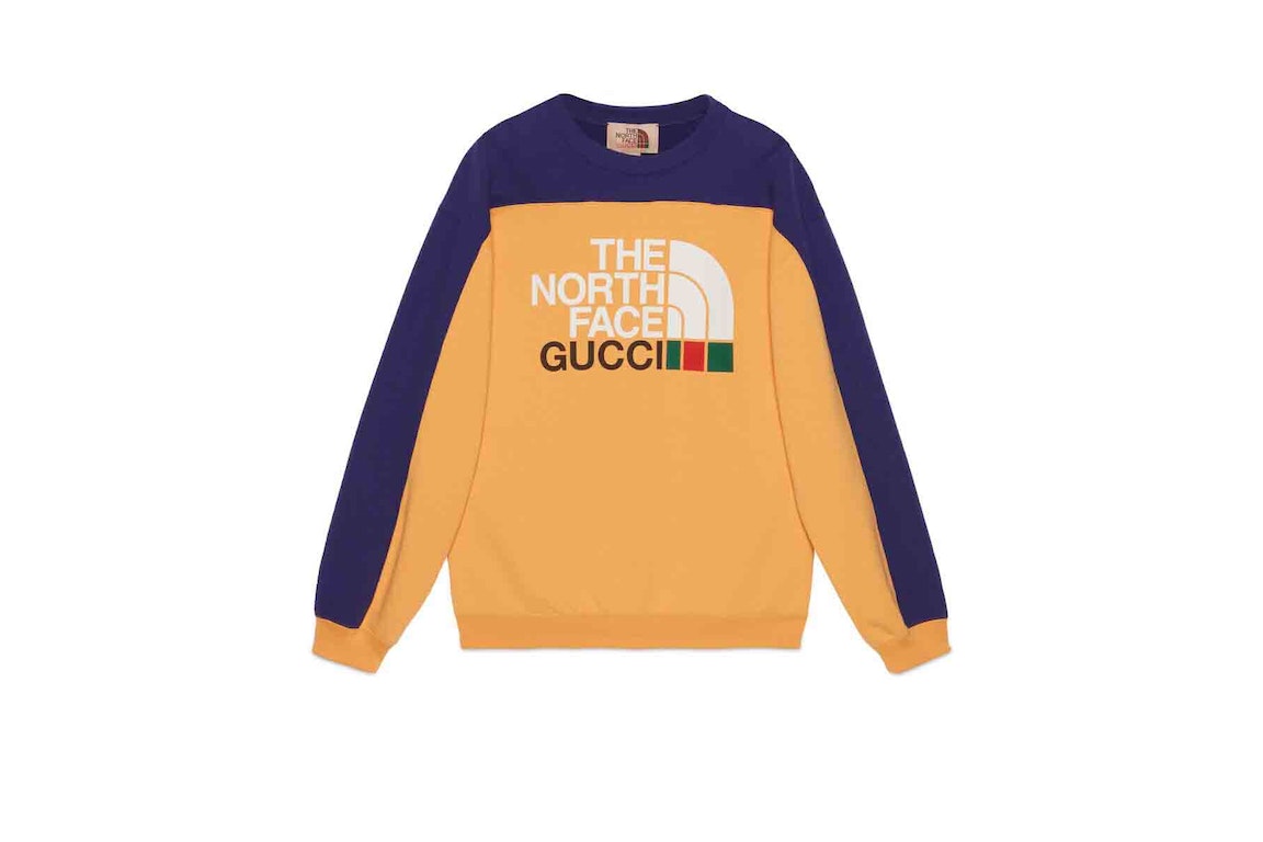 Pre-owned Gucci X The North Face Sweatshirt Yellow/blue