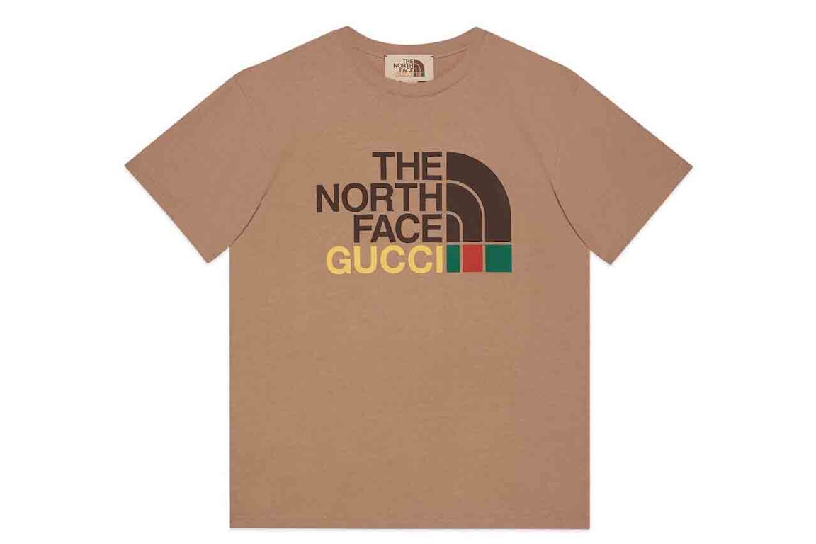 Pre-owned Gucci X The North Face T-shirt Camel