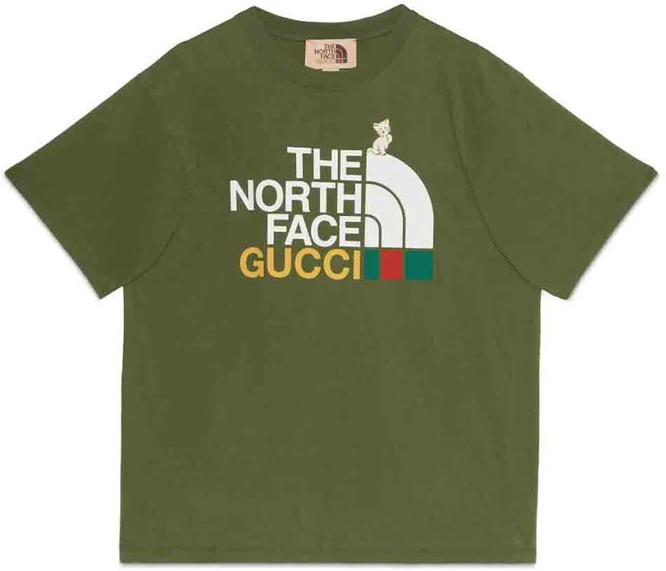 Gucci x The North Face T-shirt Dark Green Men's - FW21 - US