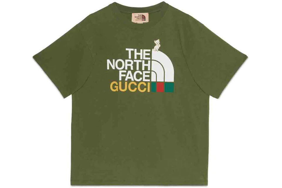 Gucci x The North Face T-shirt Dark Green Men's - FW21 - US