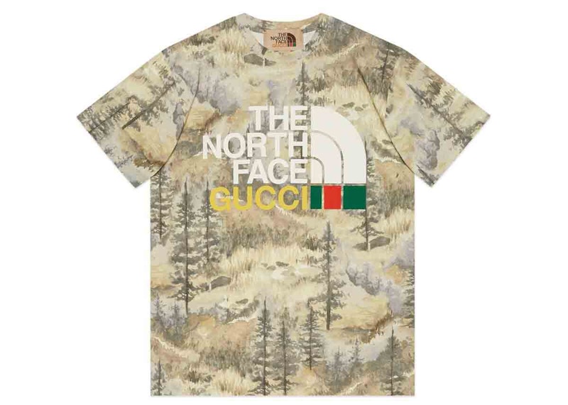 Pre-owned Gucci X The North Face T-shirt Forest Print | ModeSens