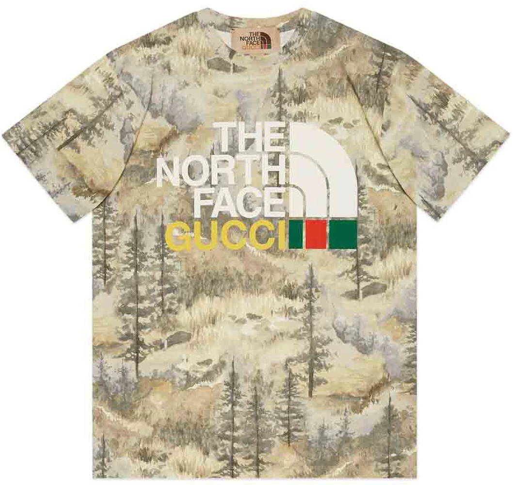 Gucci X The North Face T-Shirt Forest Print - Fw21 Men'S - Us