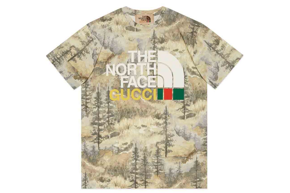 Pre-owned Gucci X The North Face T-shirt Forest Print