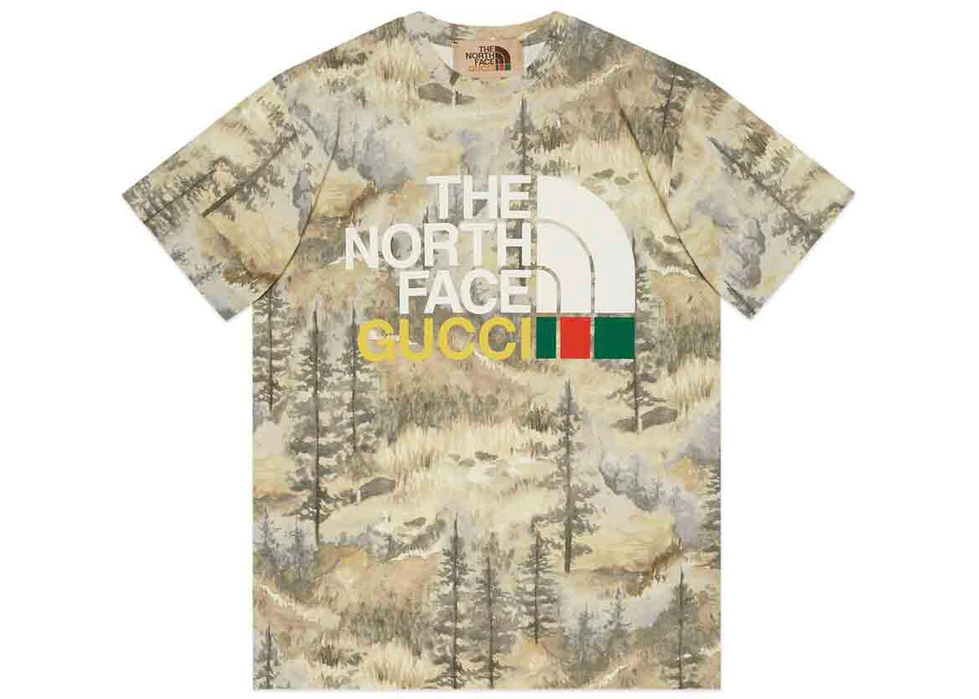 Gucci X The North Face T Shirt Forest Print Fw21 Gucci X The North Face T Shirt Forest Print Fw21