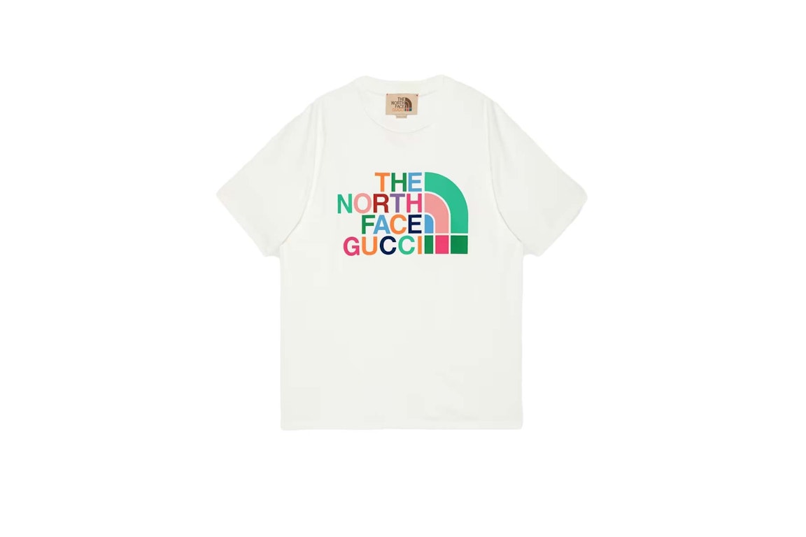 Pre-owned Gucci X The North Face T-shirt Ivory/multicolor