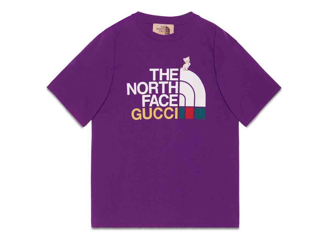 Pre-owned Gucci X The North Face T-shirt Purple