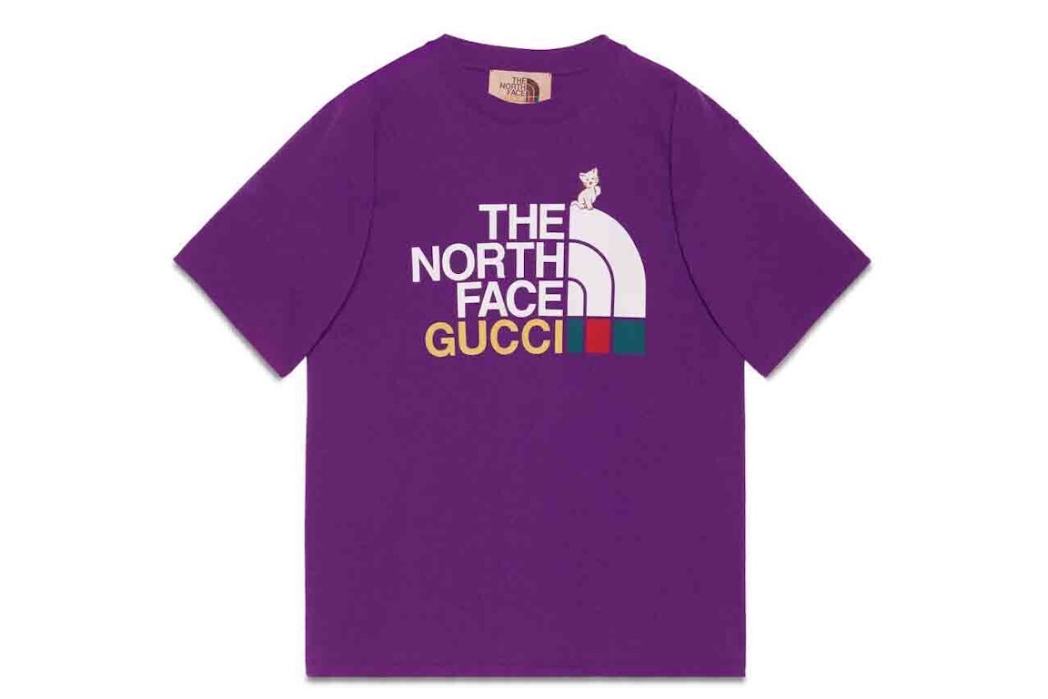 Pre-owned Gucci X The North Face T-shirt Purple