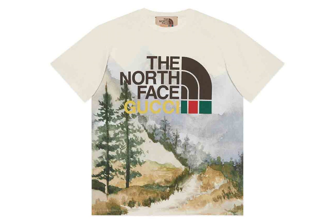 Pre-owned Gucci X The North Face T-shirt Trail Print