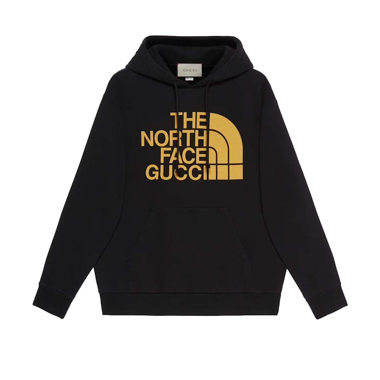Pre-owned Gucci X The North Face Web Print Cotton Sweatshirt Black