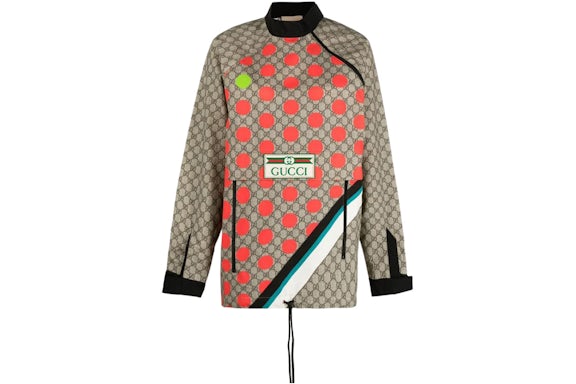 Cortavientos Gucci x The North Face Beige Rojo