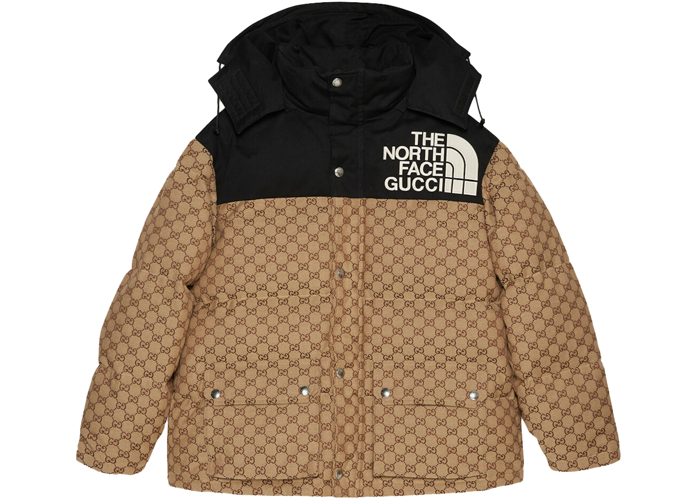 Gucci x The North Face Womens GG Padded Jacket Black Ebony Beige - SS21 - US