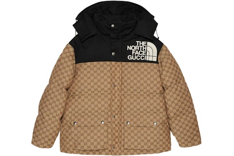 Gucci x The North Face Chaqueta acolchada GG para mujer Negro