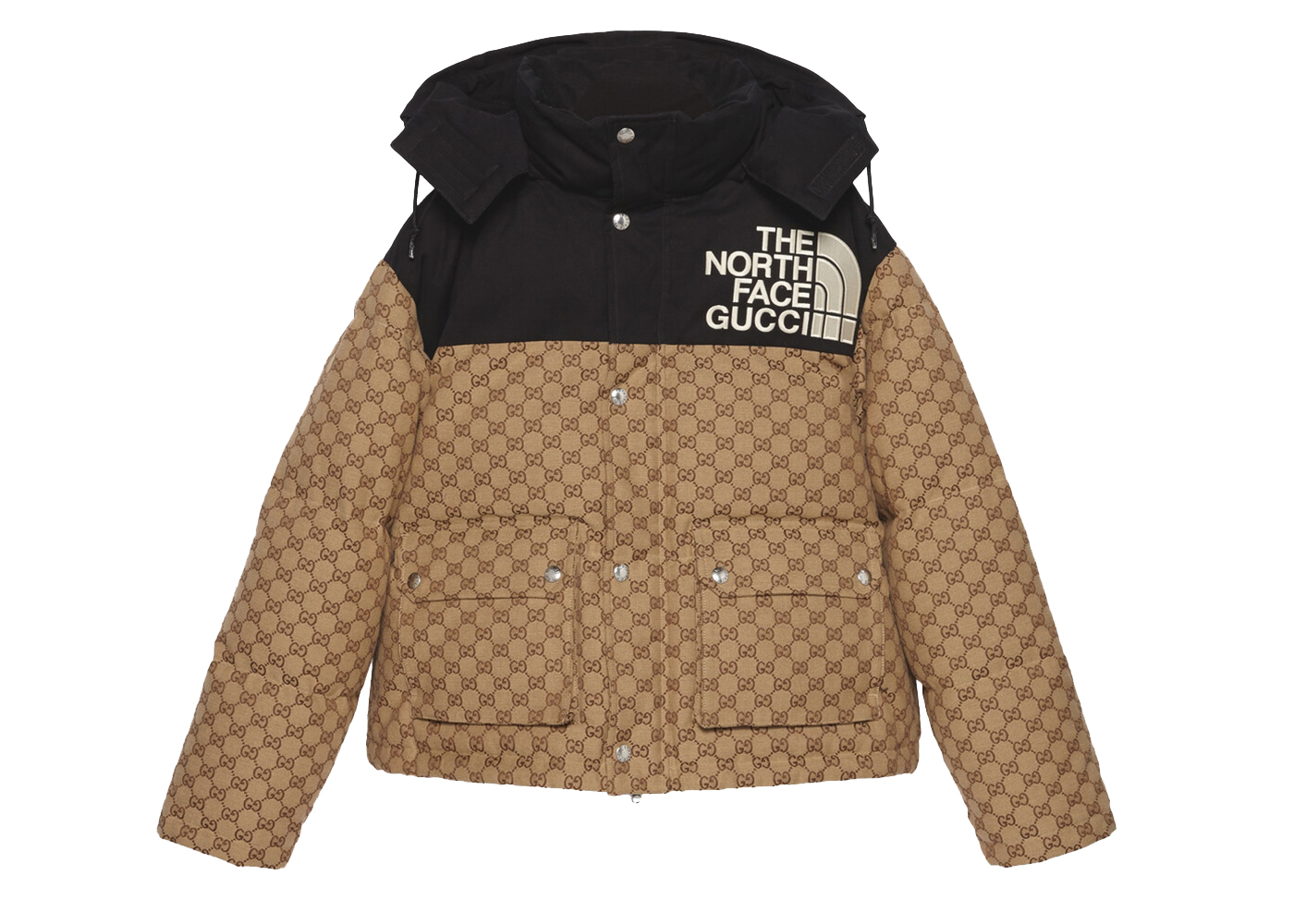 Gucci: Black Jumbo GG Down Jacket | SSENSE