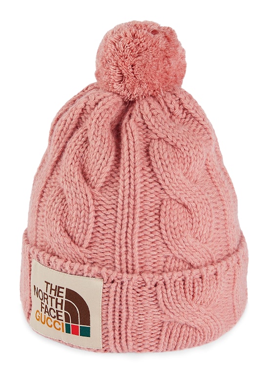 Pre-owned Gucci X The North Face Wool Hat Pink