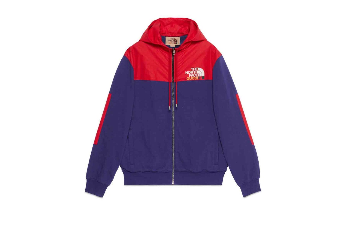 Pre-owned Gucci X The North Face Zip Jacket Blue/red