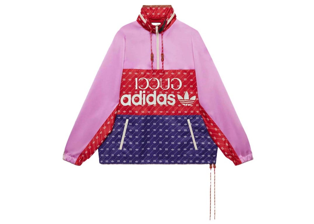 Pre-owned Gucci X Adidas Acetate Jacket Pink/red/dark Blue