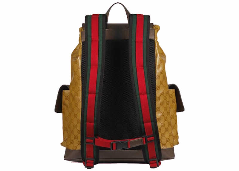 Gucci x adidas Backpack Beige/Brown in Leather with Gold-tone - US