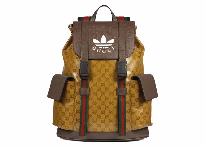Gucci x adidas Backpack Beige/Brown in Leather with Gold-tone - US
