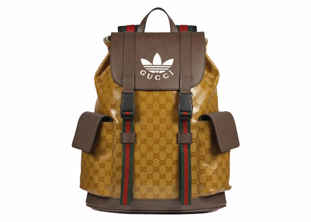 Pre-owned Gucci X Adidas Backpack Beige/brown