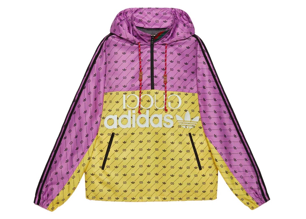Pre-owned Gucci X Adidas Bomber Jacket Yellow/purple