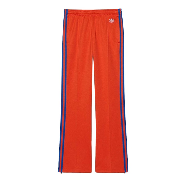 Pre-owned Gucci X Adidas Cotton Jersey Jogging Pant Orange/blue
