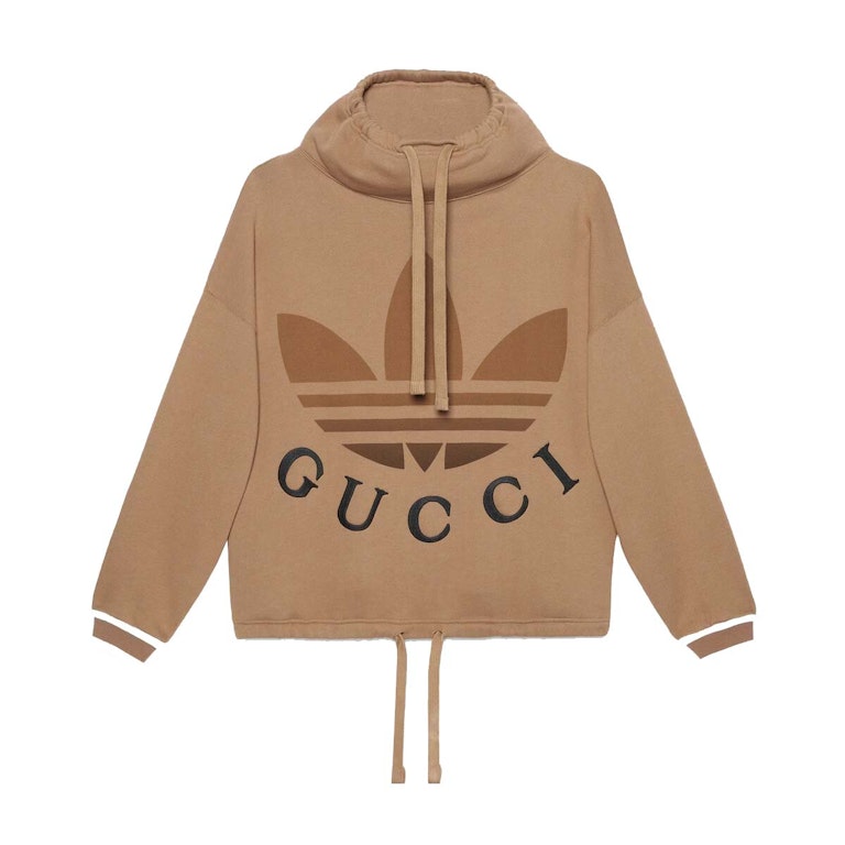 Pre-owned Gucci X Adidas Cotton Jersey Sweatshirt Dark Beige