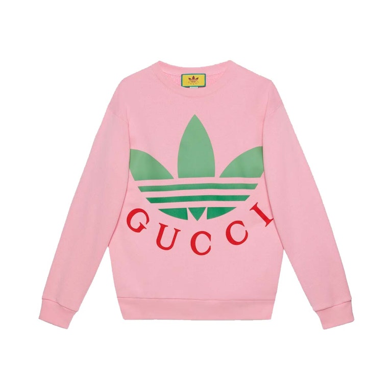 Pre-owned Gucci X Adidas Cotton Jersey Sweatshirt Pink