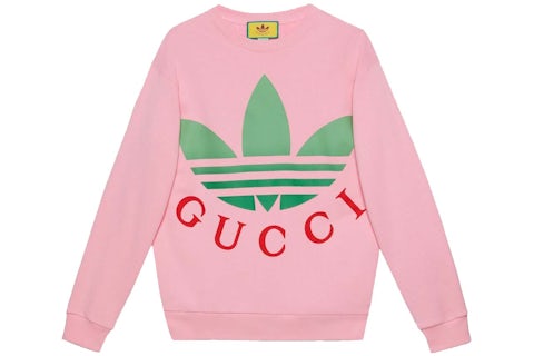 Gucci x adidas Cotton Jersey Sweatshirt Pink SS23 US