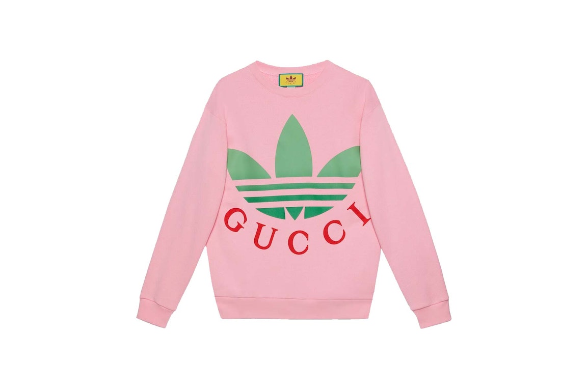 Pre-owned Gucci X Adidas Cotton Jersey Sweatshirt Pink