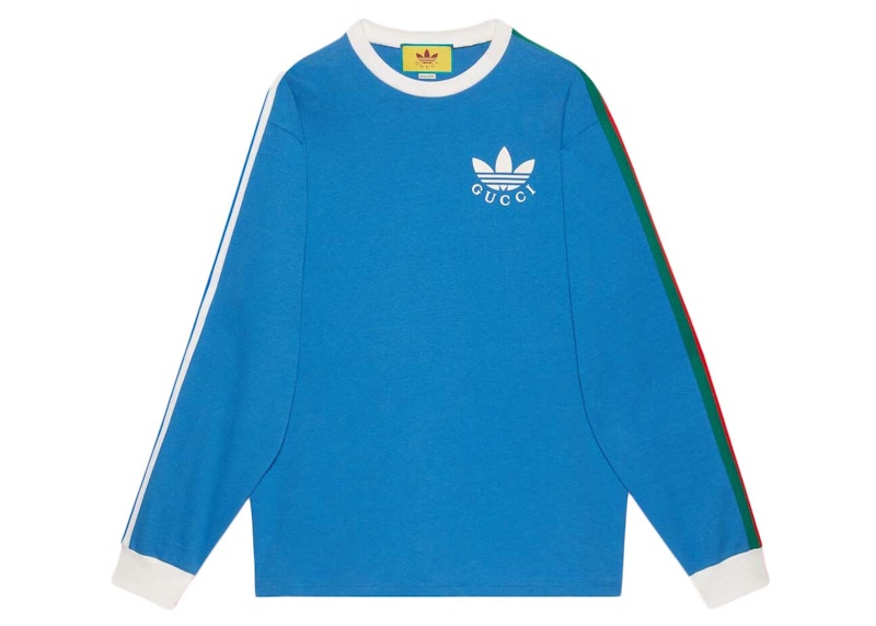 Baby blue adidas crew neck hot sale