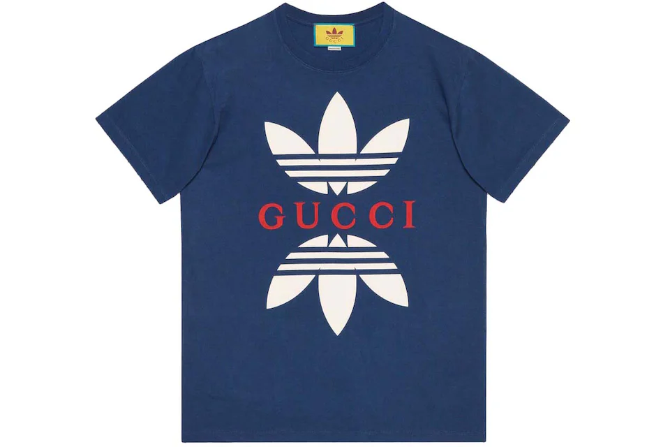 Gucci x adidas Cotton Jersey T-Shirt Cobalt Blue
