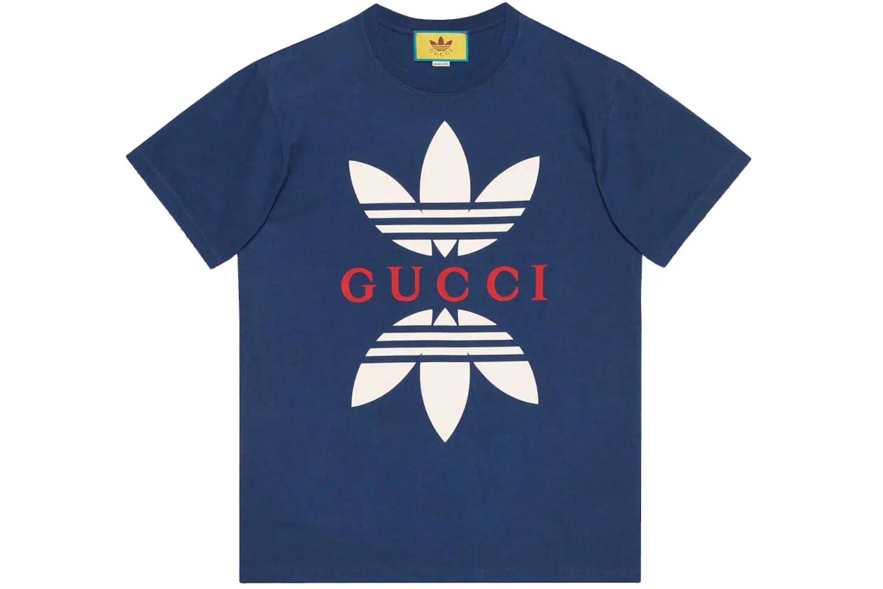 Gucci x adidas Cotton Jersey T-Shirt Cobalt Blue Men's - SS22 - US