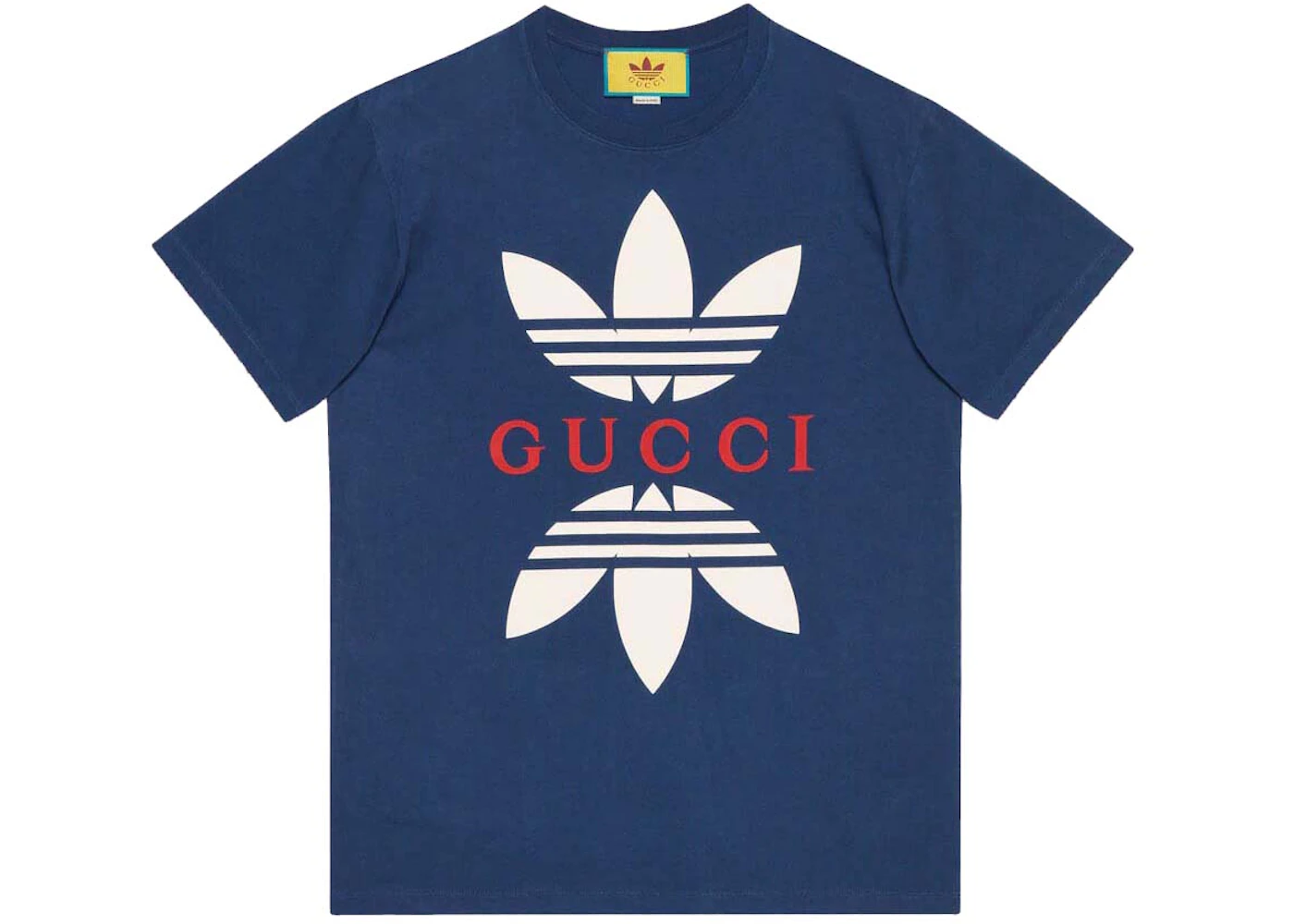 Gucci x adidas Cotton Jersey T-Shirt Cobalt Blue Men's - SS22 - US