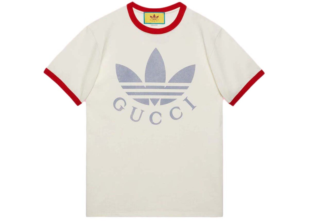 Pre-owned Gucci X Adidas Cotton Jersey T-shirt White/red